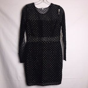 🆕with 🏷 AUW black dress with gold glitter